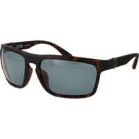 Sportliche rechteckige Schildpatt-Sonnenbrille