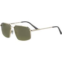 Geometrische Metall-Sonnenbrille mit Doppelsteg