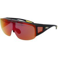 Sportliche Wrap-Around-Sonnenbrille mit Spiegelgläsern