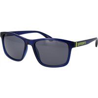 Eckige Sonnenbrille in Transparenter Optik