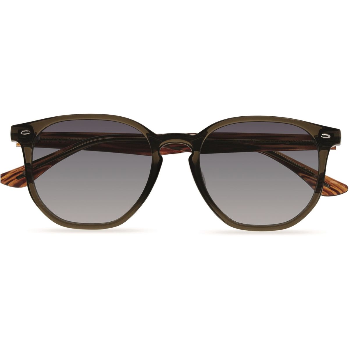 Klassische runde Sonnenbrille mit gemusterten Bügeln