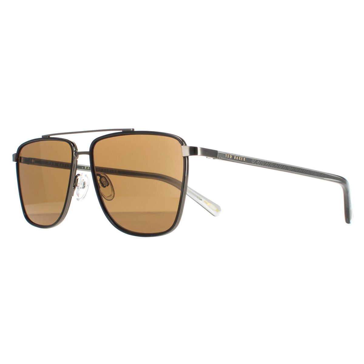 Quadratische Metallsonnenbrille mit Doppelsteg