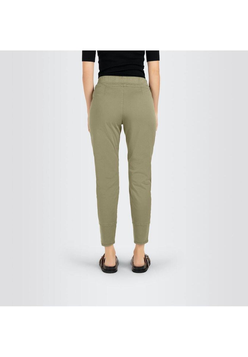 Damen Olivgrüne Cropped Jogginghose