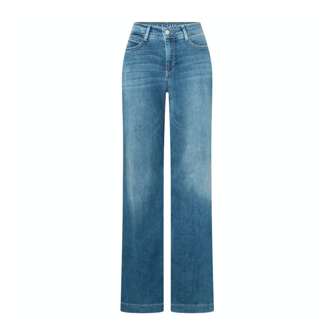 Weit geschnittene, hoch taillierte Jeans