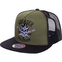 Greaser Snapback-Cap mit Netzeinsatz