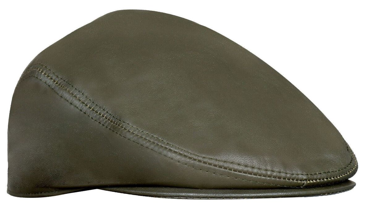 Klassische Newsboy-Flachmütze aus Leder