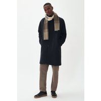 Gerippter Strickschal mit Blockfarben