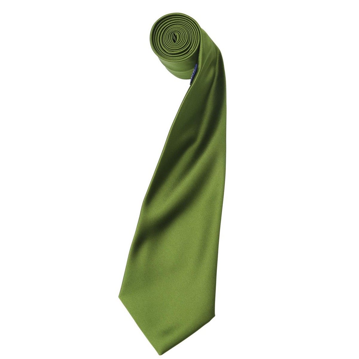 Schmale Satin-Krawatte in Uni