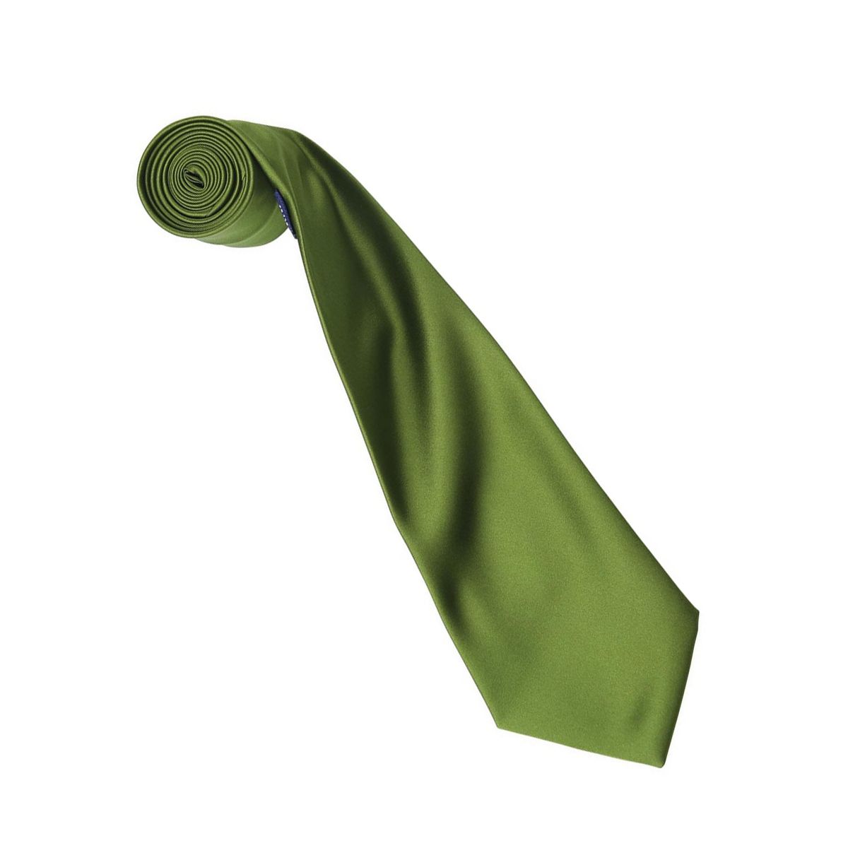 Schmale Satin-Krawatte in Uni