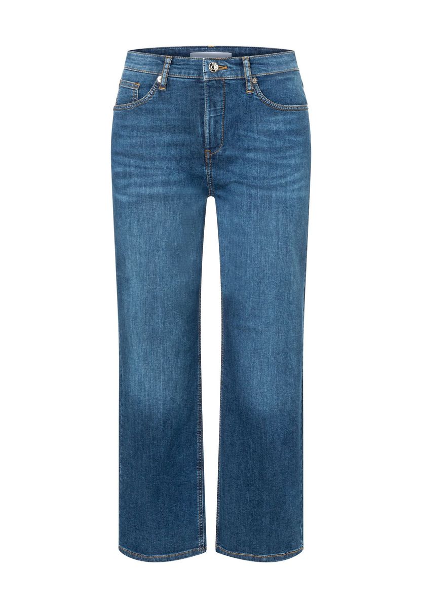 Cropped Culotte Jeans mit weitem Bein