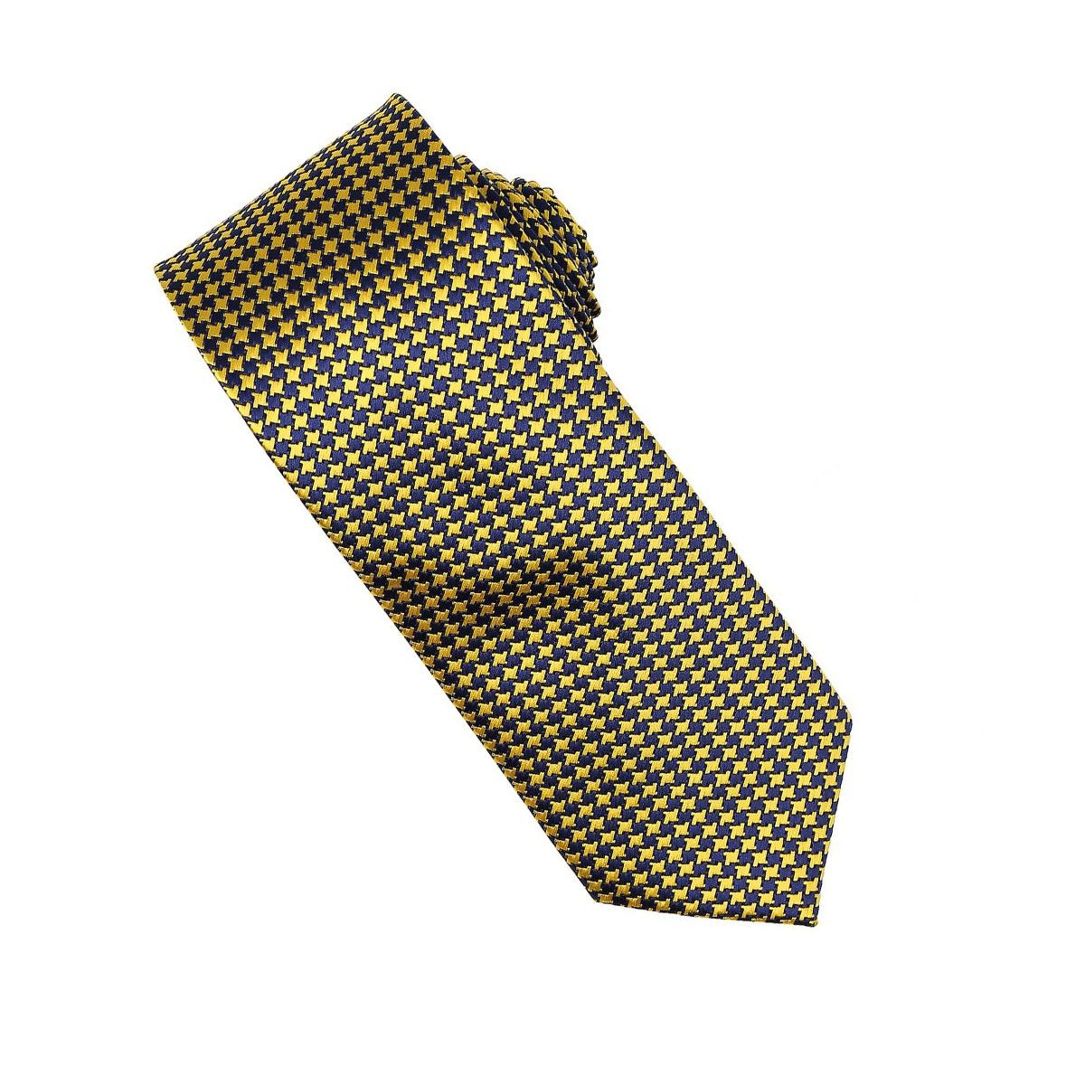Elegante Krawatte mit feinem Hahnentrittmuster