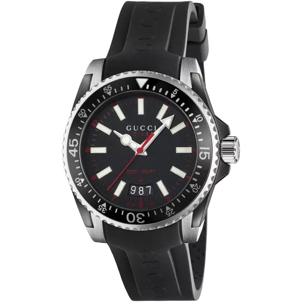 Sportliche Profi-Taucheruhr mit Silikonarmband