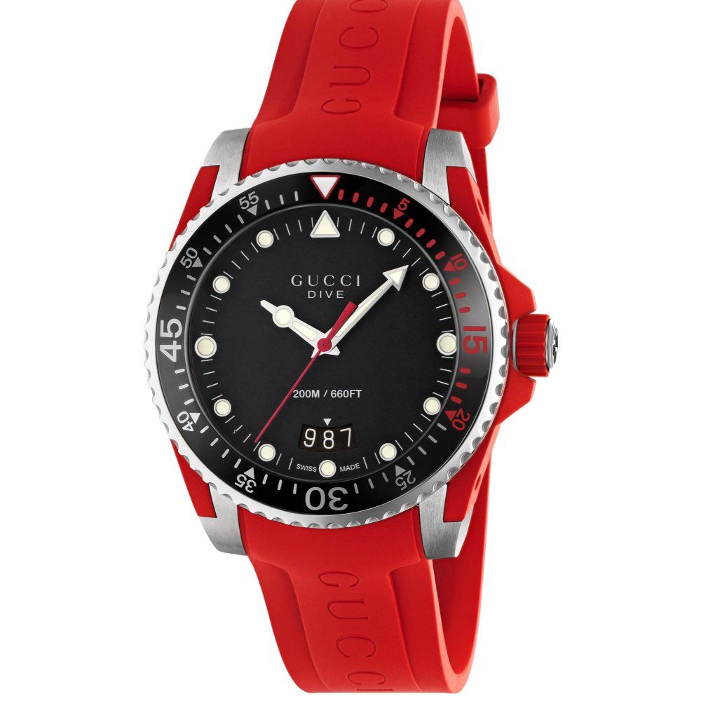 Robuste Silikon-Armbanduhr im Taucherstil