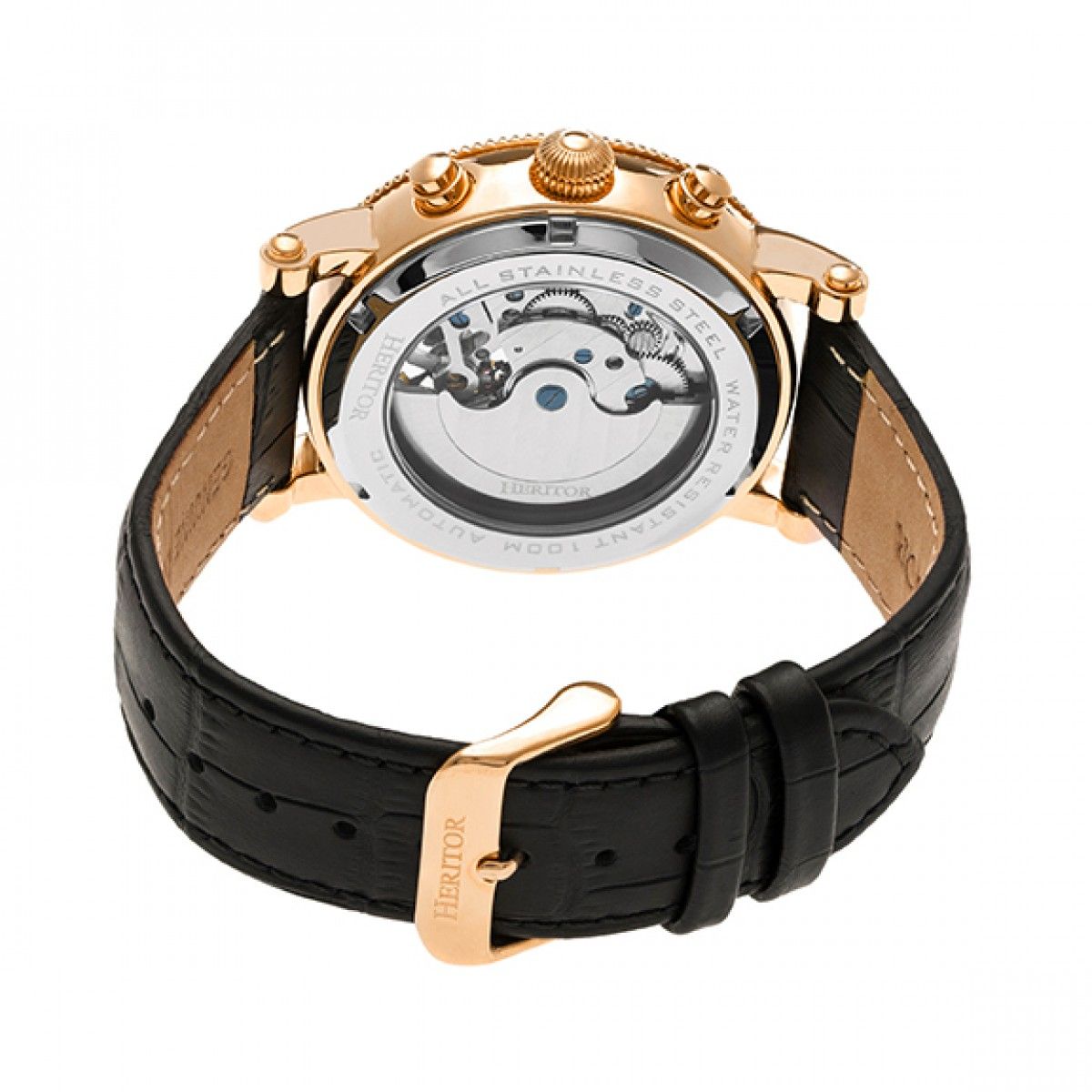 Automatische Semi-Skelett-Uhr mit Mondphase