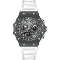 Sportliche Armbanduhr mit Skelett-Zifferblatt