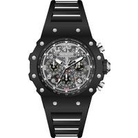 Sportliche Chronographenuhr mit Skelett-Zifferblatt