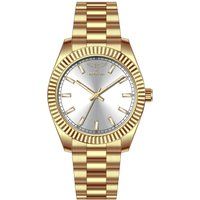Elegante Armbanduhr mit geriffelter Lünette