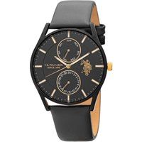 Minimalistische Multifunktionsuhr mit Lederarmband