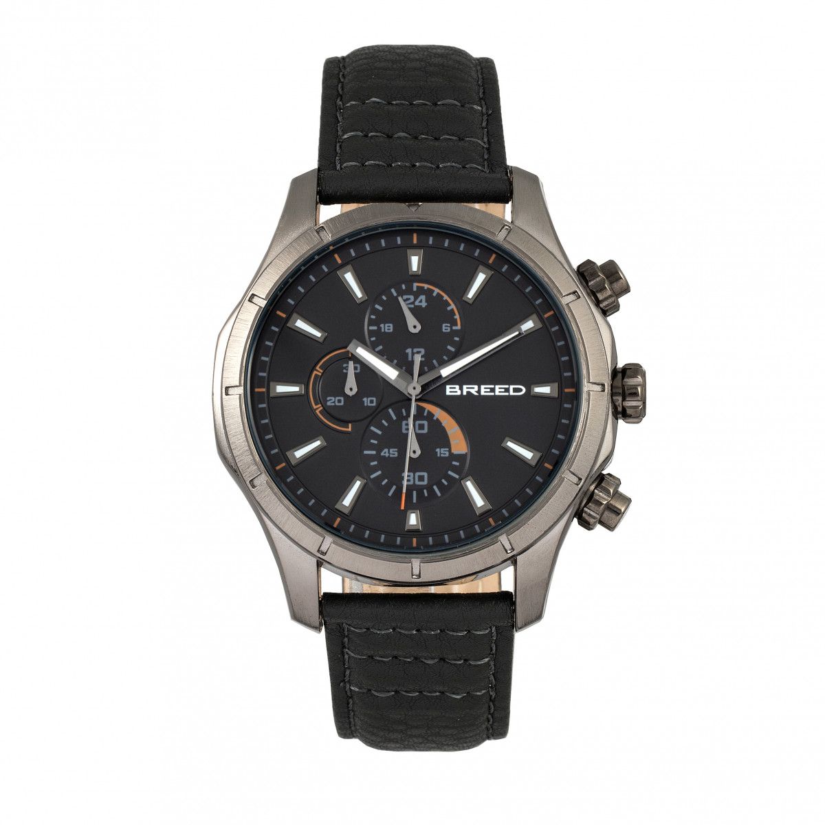 Klassischer Chronograph mit Lederarmband