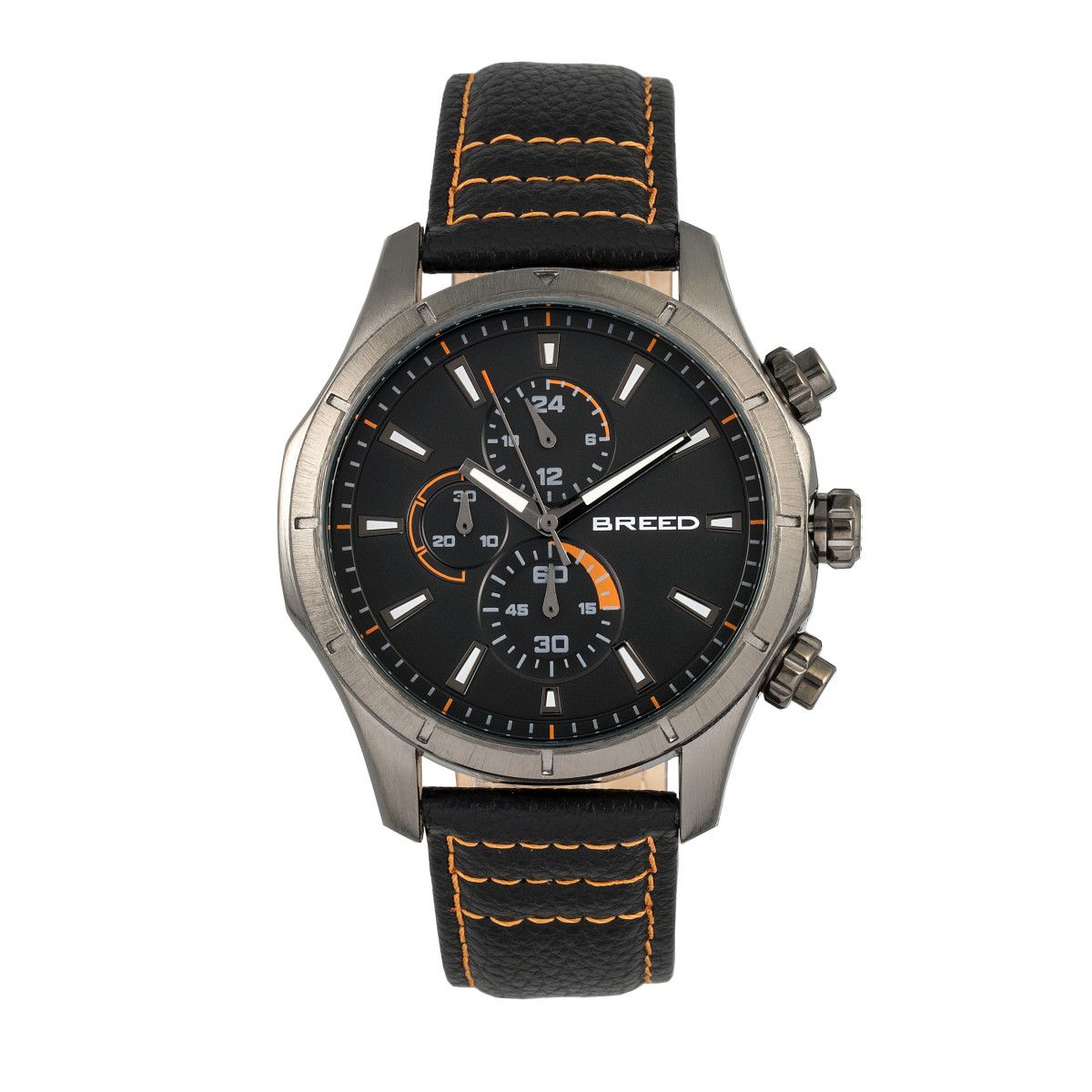 Robuste Chronograph Lederuhr