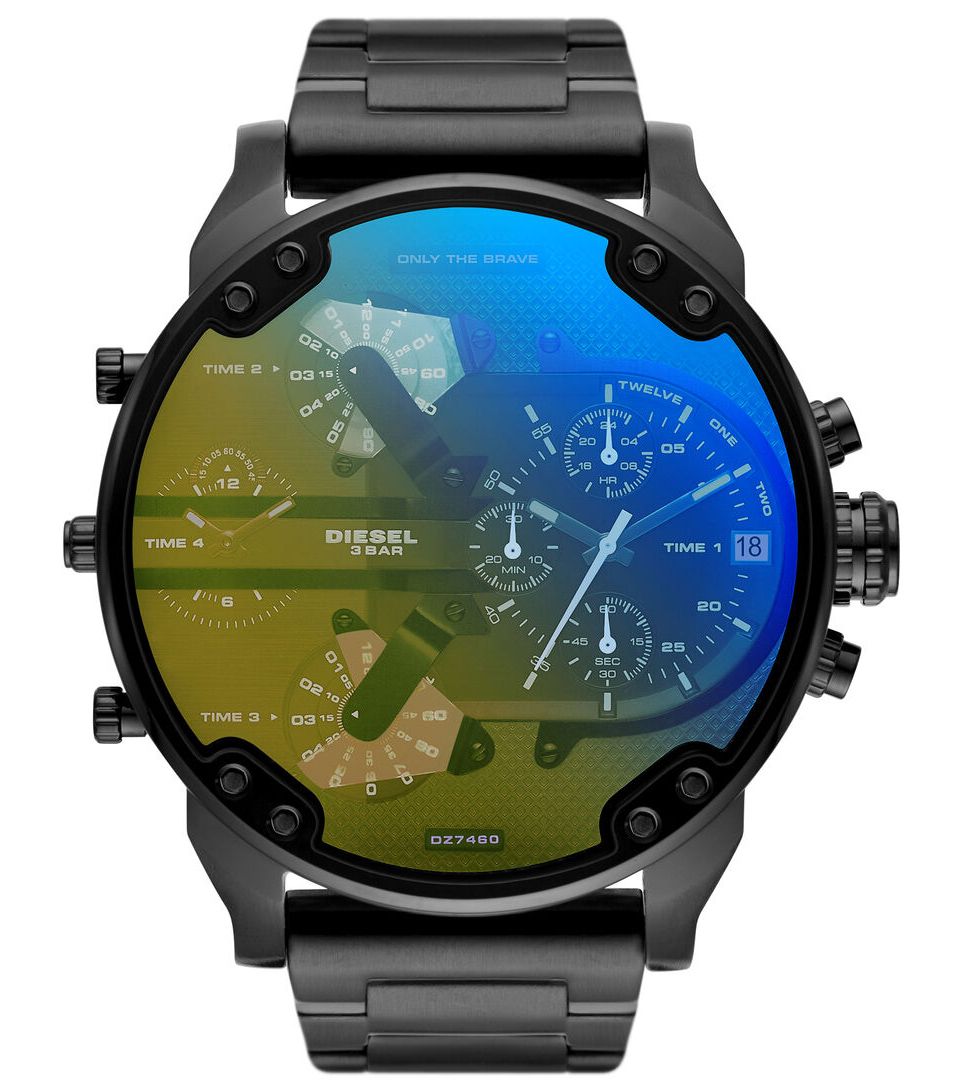 Überdimensionale Chronographenuhr mit mehreren Zeitzonen