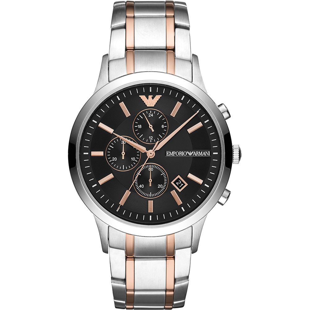 Klassische Bicolor-Chronograph-Uhr