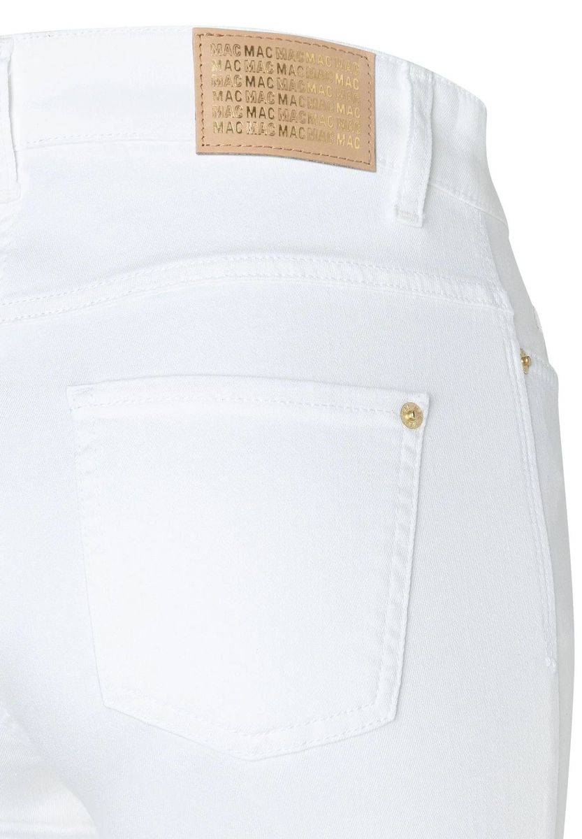 Weiße High Waist Jeans mit weitem Bein