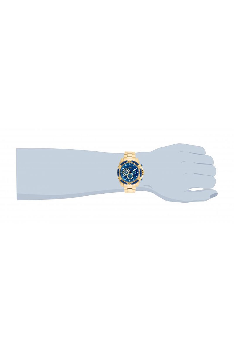 Markante goldfarbene Chronographenuhr