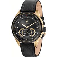 Raffinierter Chronograph mit Lederarmband