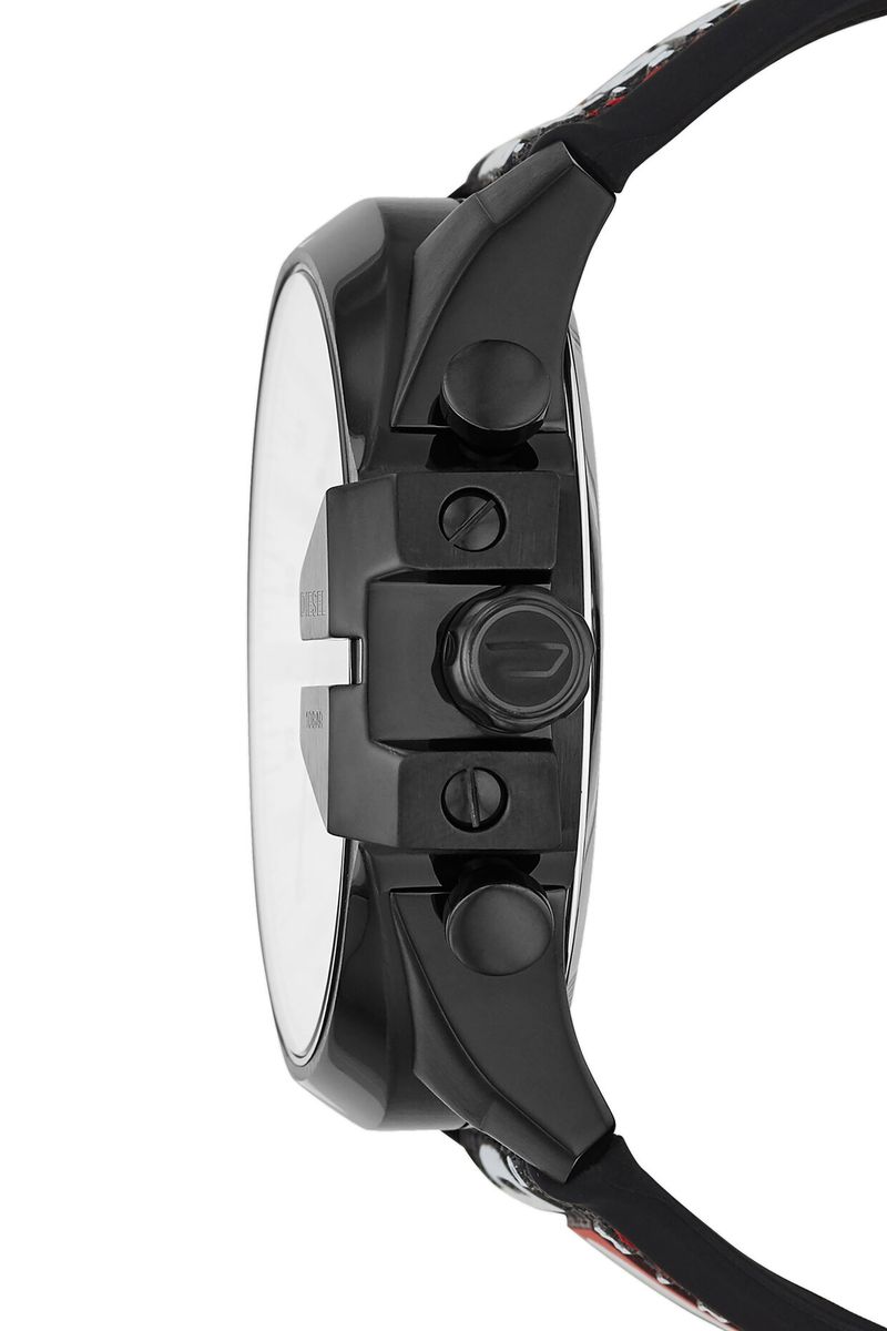 Übergroßer Chronograph mit Silikonarmband