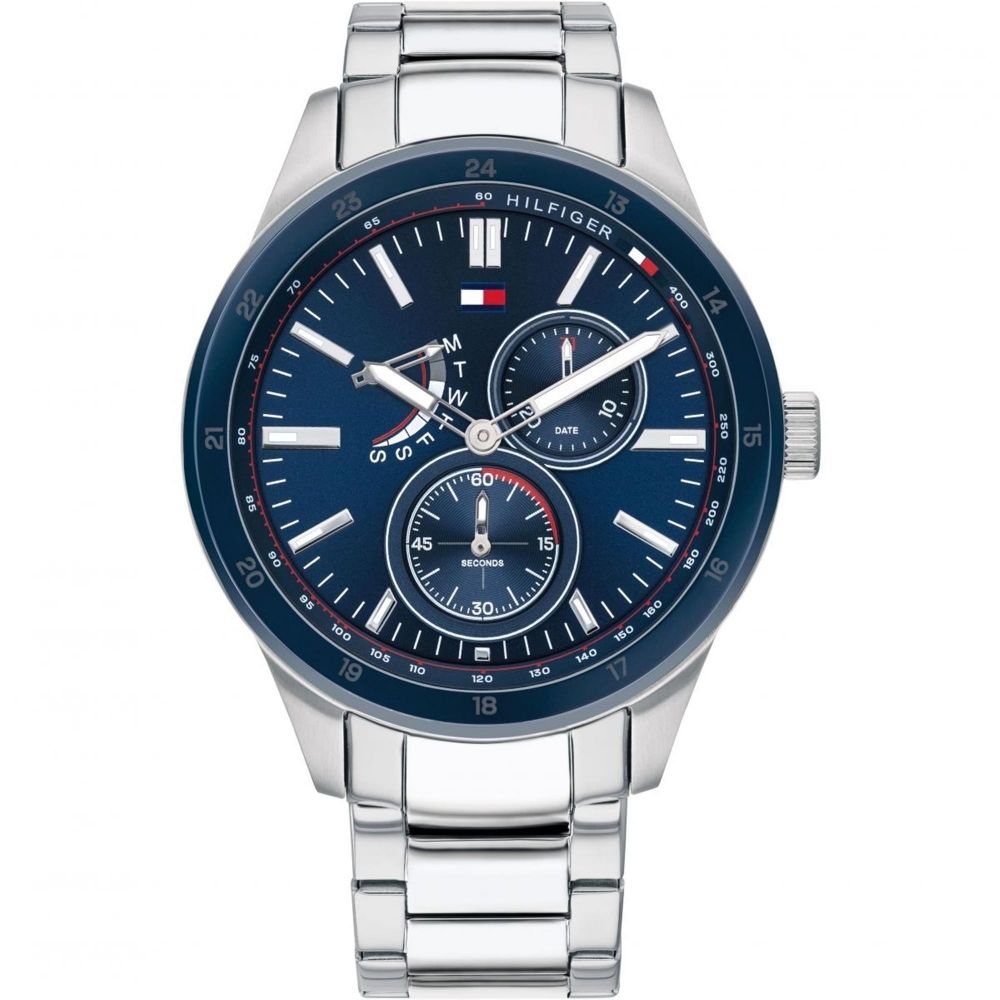 Mehrzifferblatt-Armbanduhr aus Edelstahl