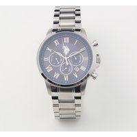 Edelstahl-Chronograph mit blauem Zifferblatt