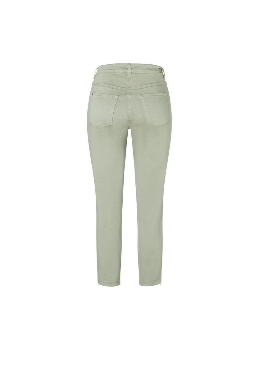 Grüne Cropped Slim Fit Jeans