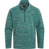 Meliertes Fleece-Oberteil mit Reißverschluss