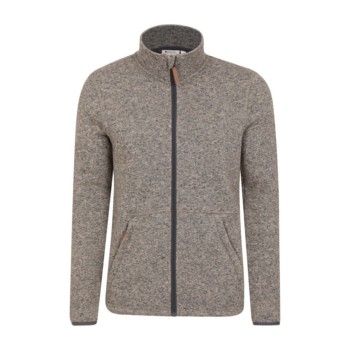 Fleecejacke mit Stehkragen und Reißverschluss