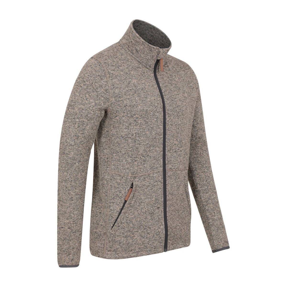 Fleecejacke mit Stehkragen und Reißverschluss