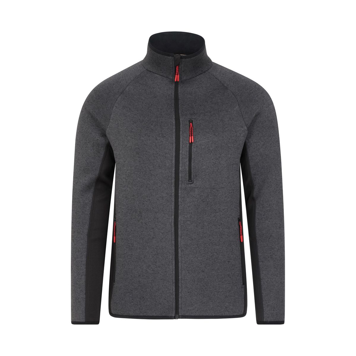 Stretch-Fleecejacke mit durchgehendem Reißverschluss