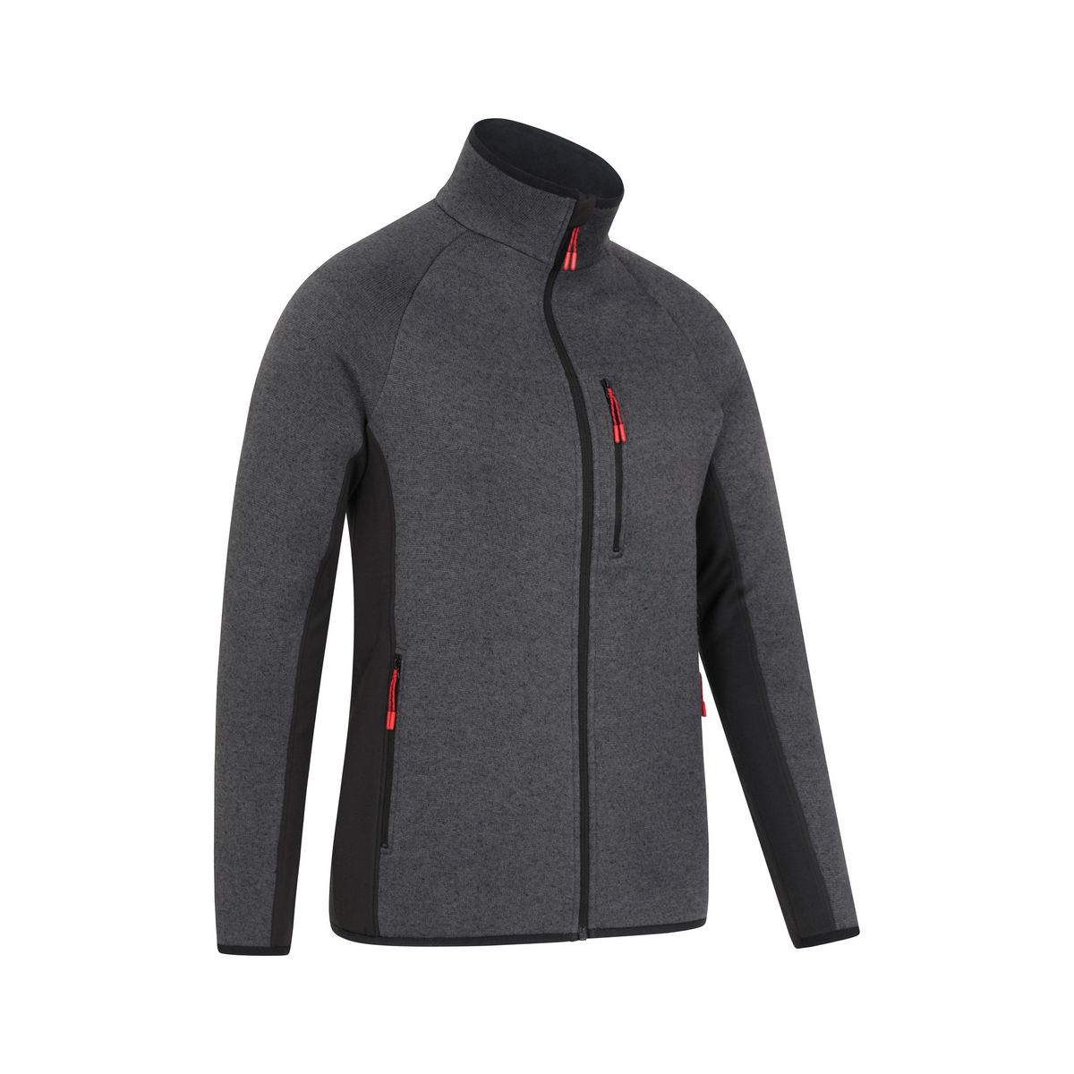 Stretch-Fleecejacke mit durchgehendem Reißverschluss