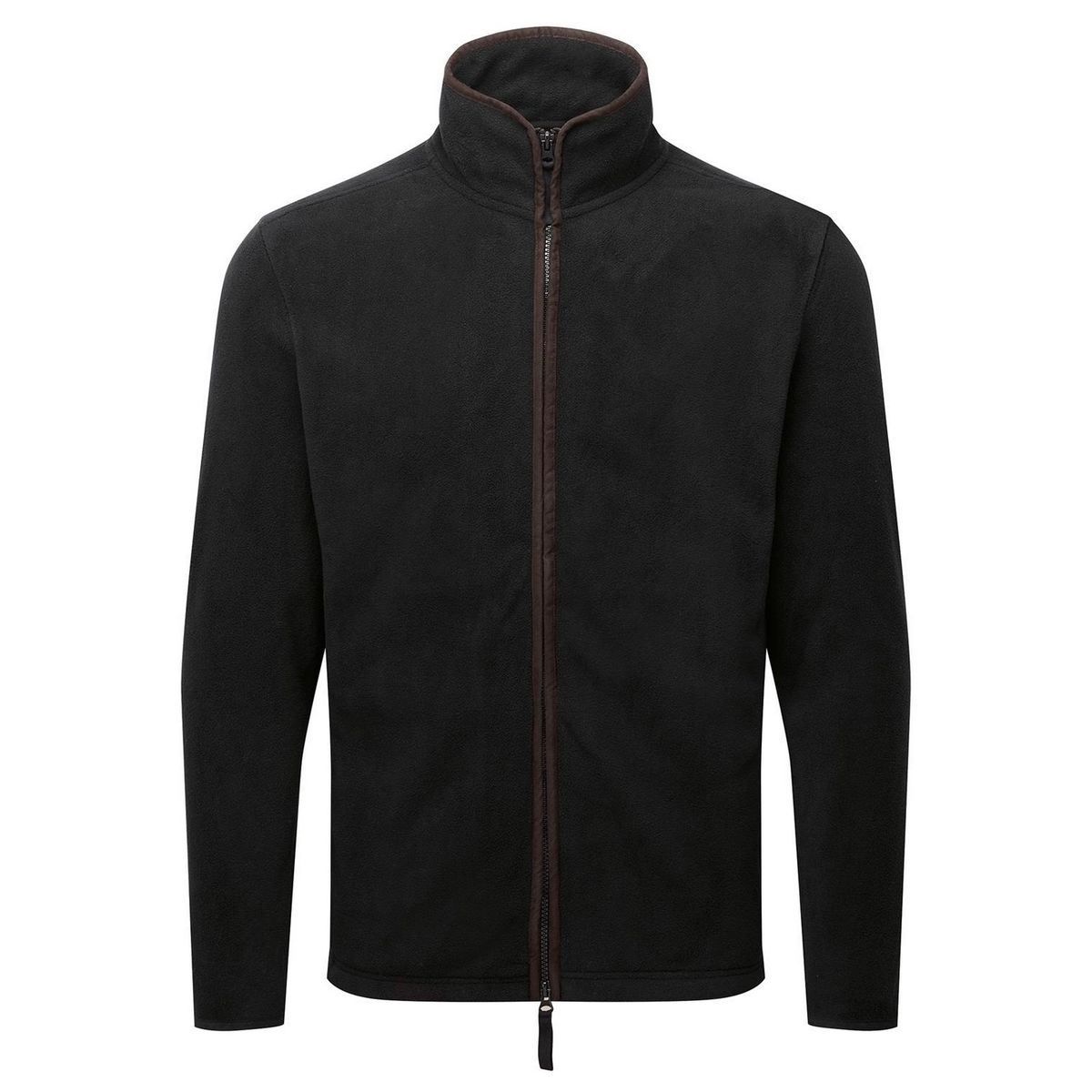 Fleecejacke mit Kontrastbesatz und Reißverschluss