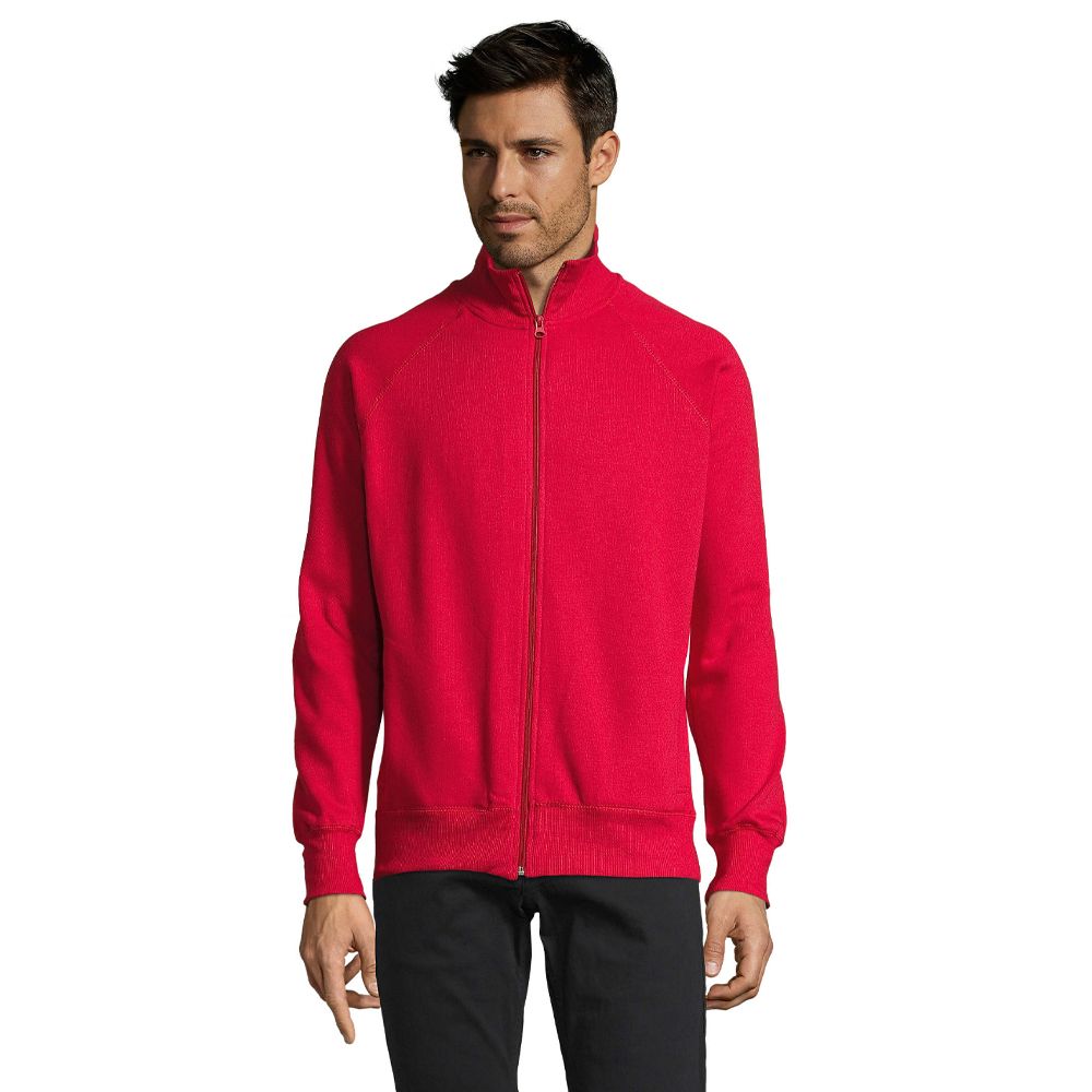 Raglan-Sweatjacke mit durchgehendem Reißverschluss