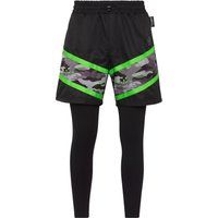 2-in-1 Camouflage-Laufshorts mit Einsätzen