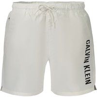 Badeshorts mit vertikalem Logo-Print
