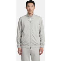 Baumwoll-Sweatjacke mit Stehkragen und Reißverschluss