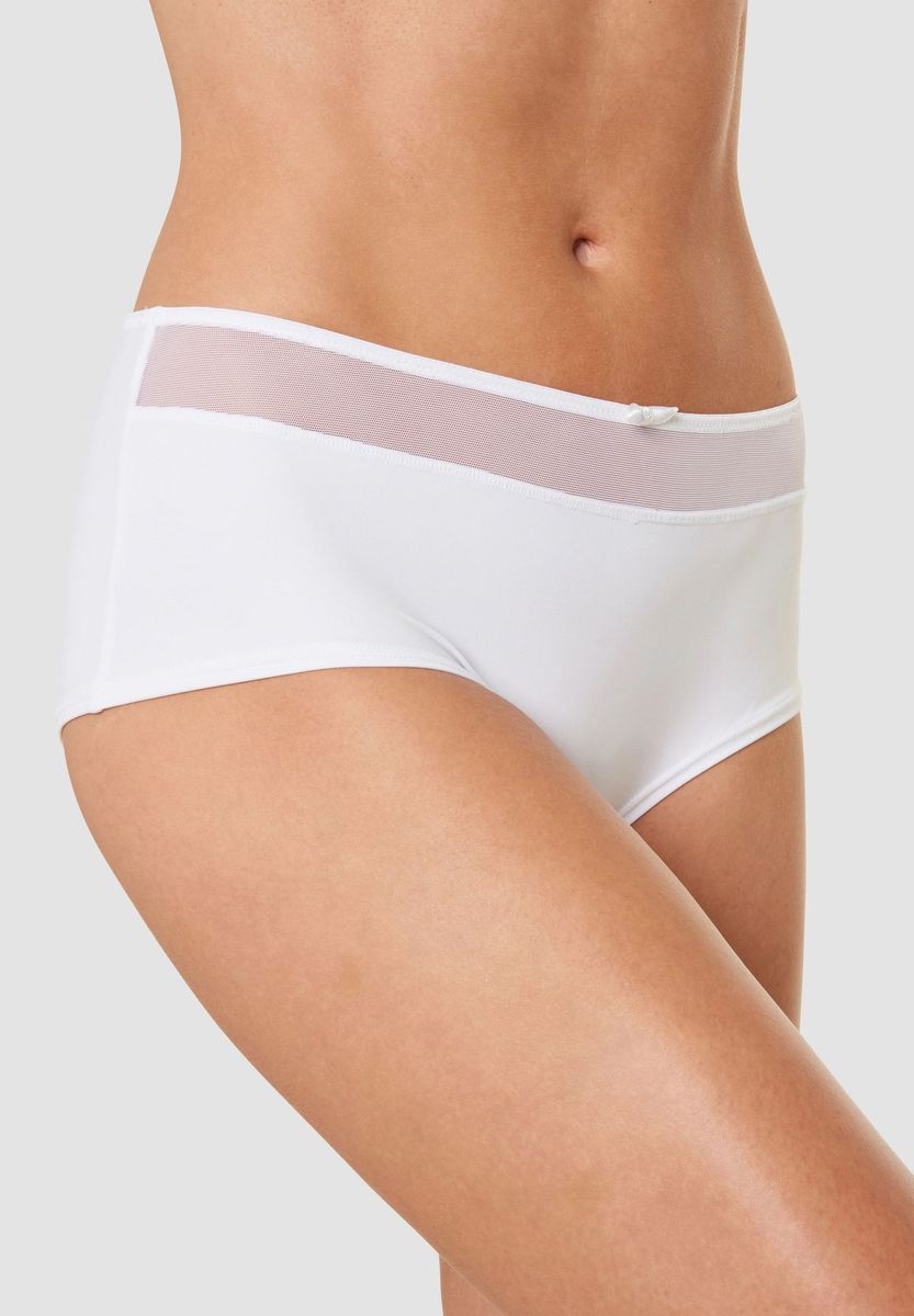 Klassischer, einfarbiger, weißer Panty-Slip