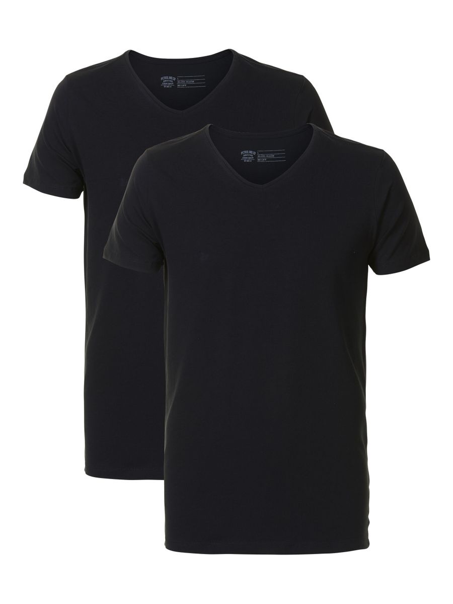 Essentials V-Ausschnitt T-Shirt im Doppelpack