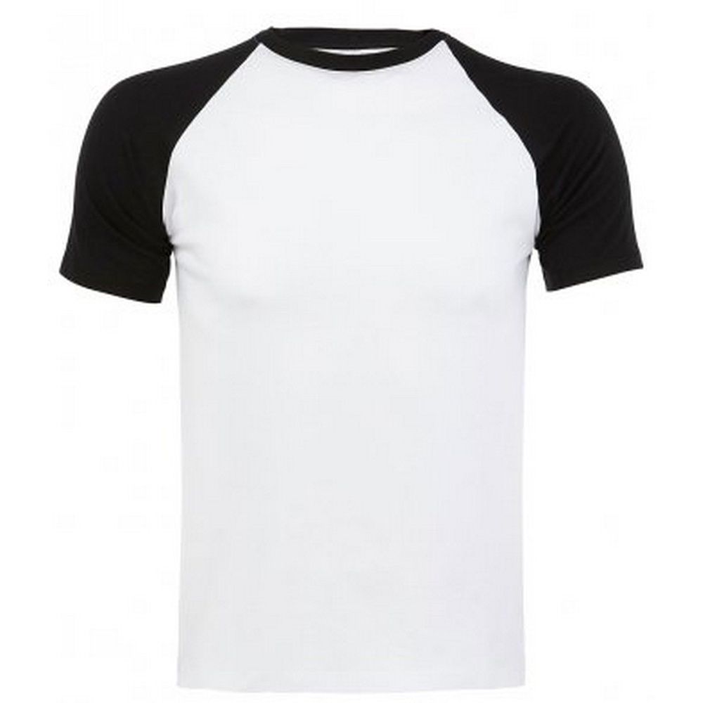 Kurzarm Raglan-T-Shirt mit Kontrast