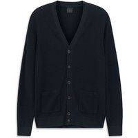 Gerippte Strickjacke mit Taschen
