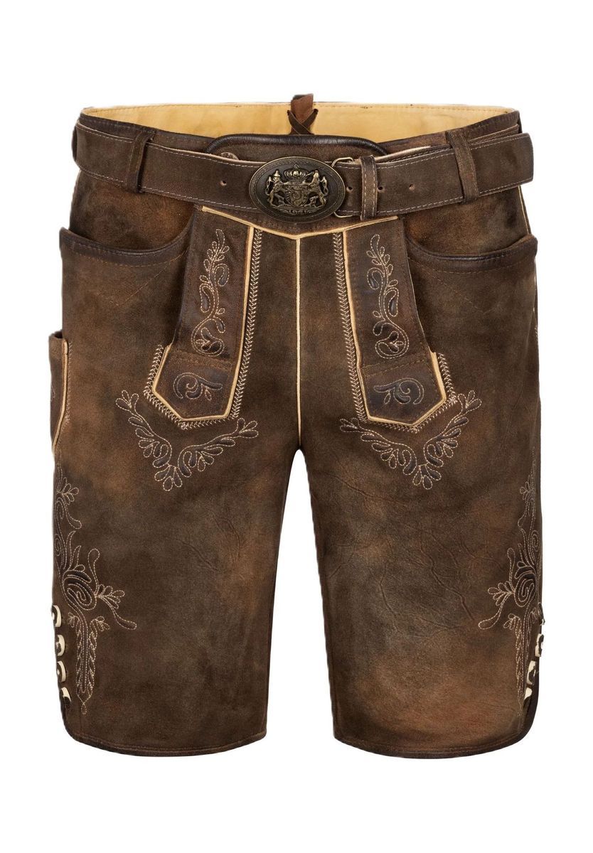 Traditionelle Lederhosen Shorts aus Leder für Herren