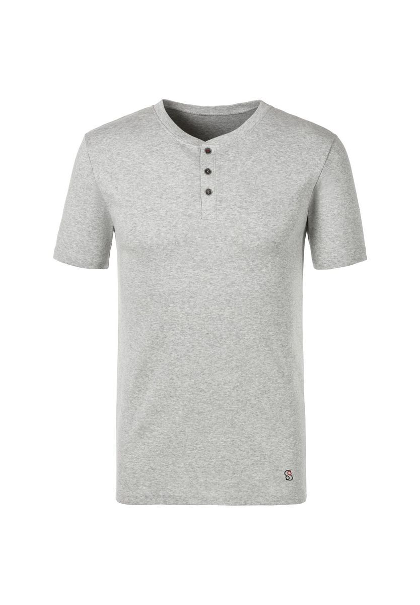 Herren Kurzarm Henley T-Shirt