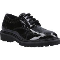 Glänzende Lackleder Brogues mit Profilsohle